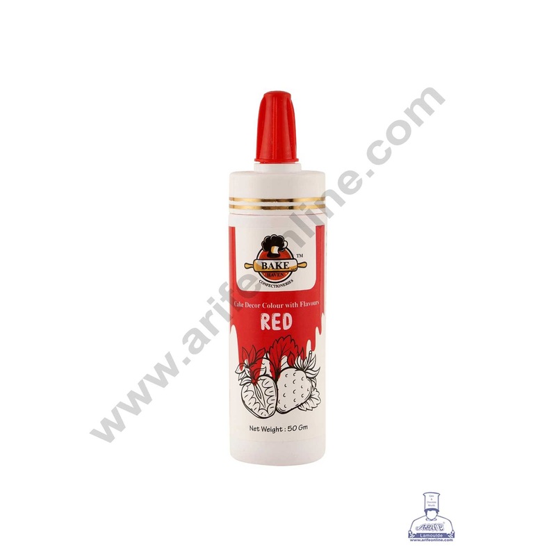 Bake Haven Edible Puff Colour Food Colour Powder Spray for Cakes Decoration - Red (50 gm)
