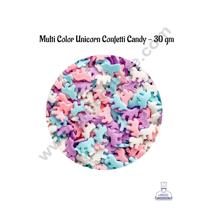 CAKE DECOR Sugar Candy - Multi Color Unicorn Confetti - 30 gm