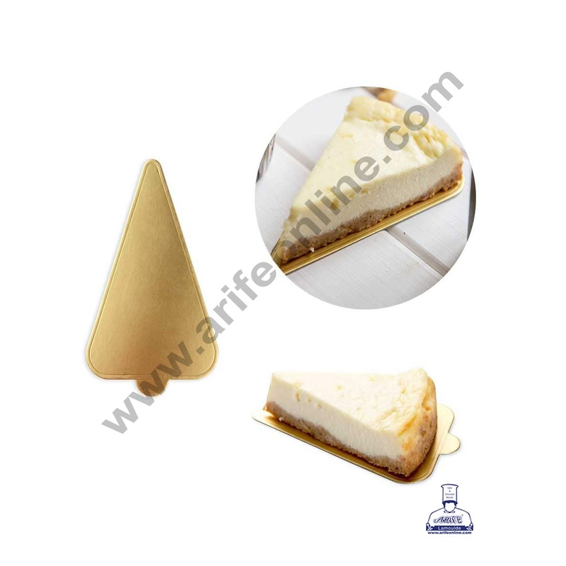 Cake Decor Triangle Pastry Base Boards - Gold 100 Pcs Pack