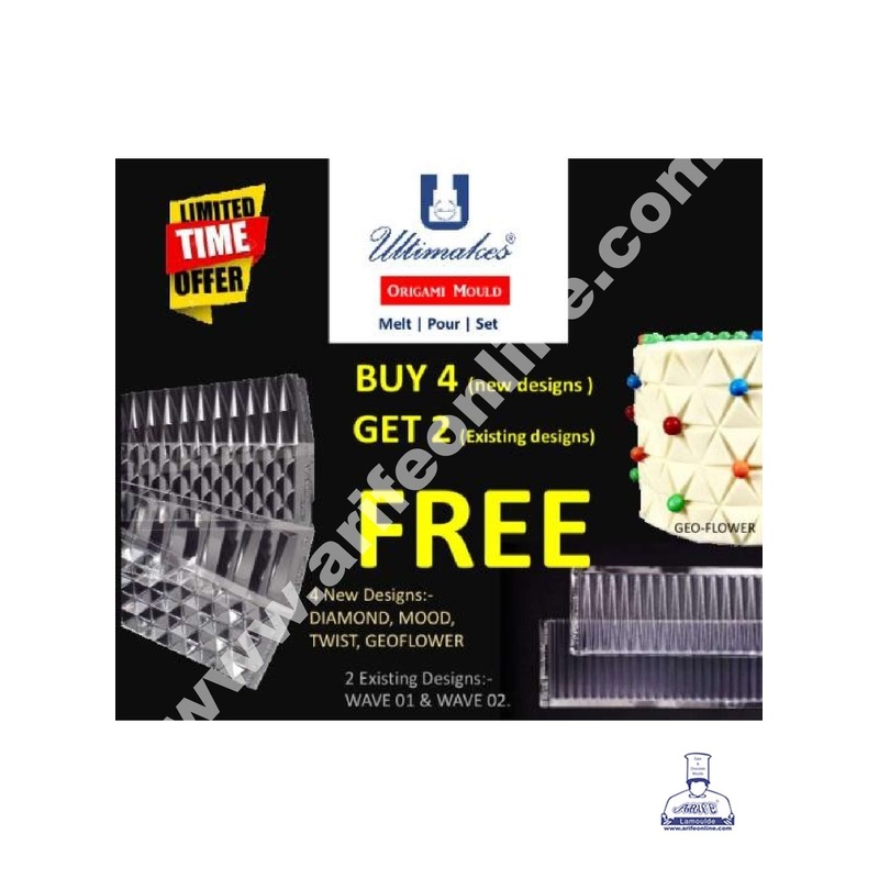 Cake Decor Ultimakes PVC Origami Mould - Combo Offer Buy 4 Get 2 FREE