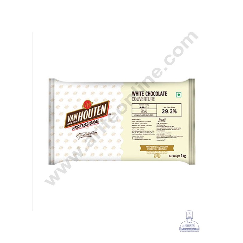 Van Houten - White Couverture Chocolate Slab - 29.3 Percent - 1kg
