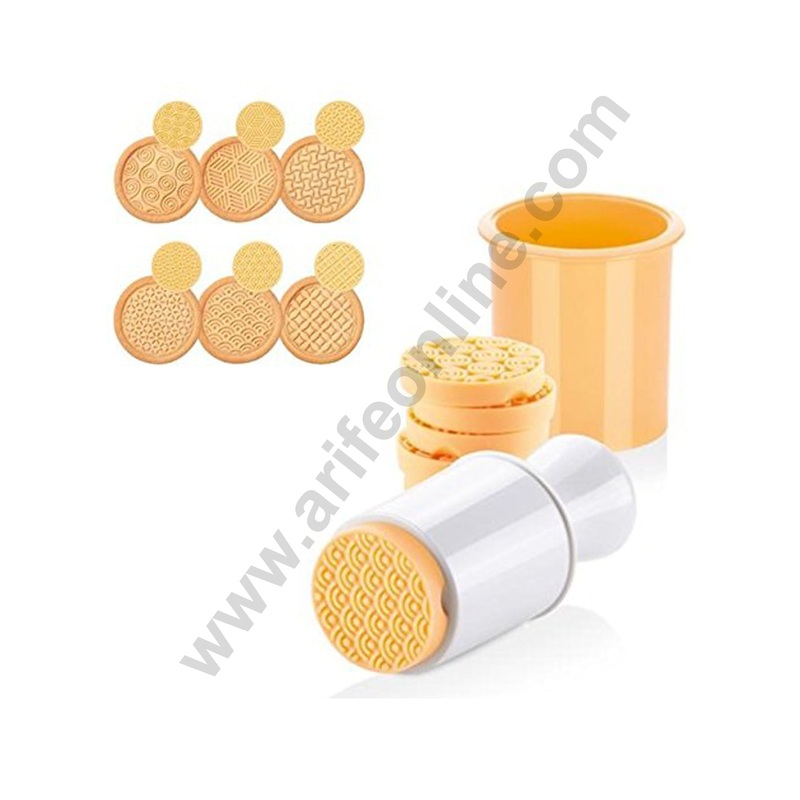 Cake Decor  6PCS/SET Patterns Cookie Stamp with Cookie Cutter Holder Stamp Cookie Cutter Fondant Cutters (SBS-787-1)