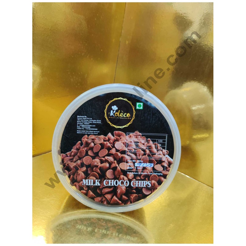 Kdeco Milk Choco Chips - 200 gm
