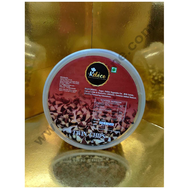 Kdeco Twin Choco Chips - 200 gm