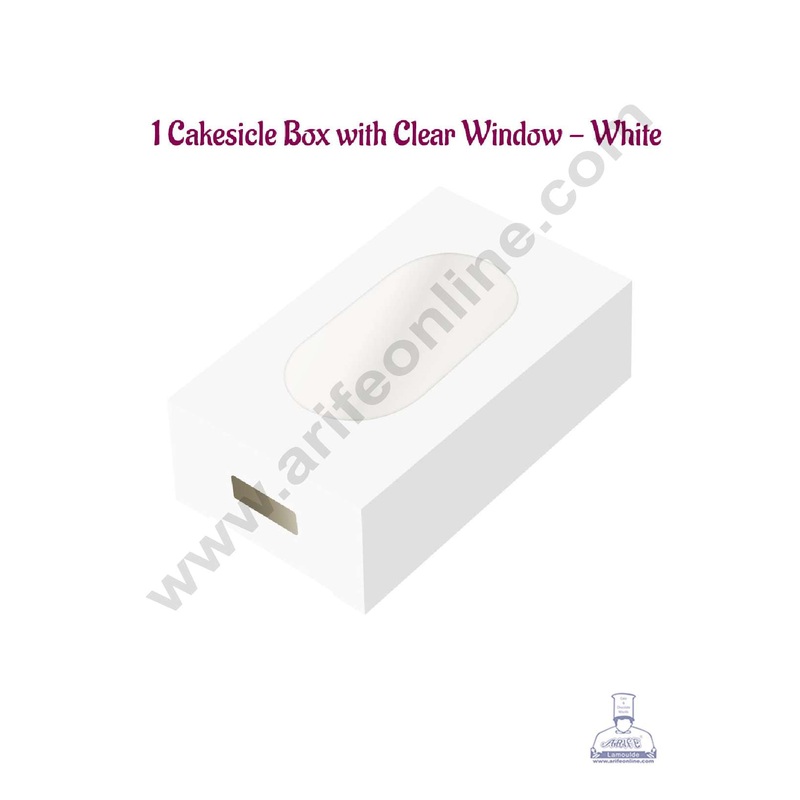 CAKE DECOR 1 Cakesicle Box with Clear Window - White (10 Pc Pack)