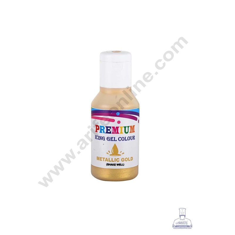 Bake Haven Premium Icing Gel Colour - Metallic Gold (20g)