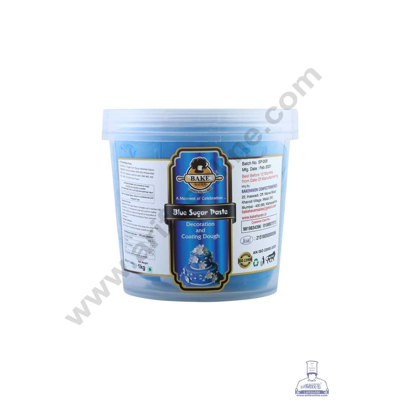 Bake Haven Sugar Paste 1 Kg - Blue