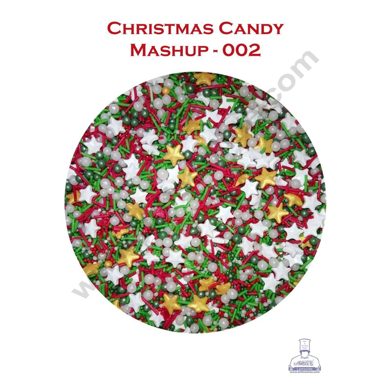 CAKE DECOR Sugar Candy - Christmas Mashup Sprinkles and Candy 002 - 70 gm