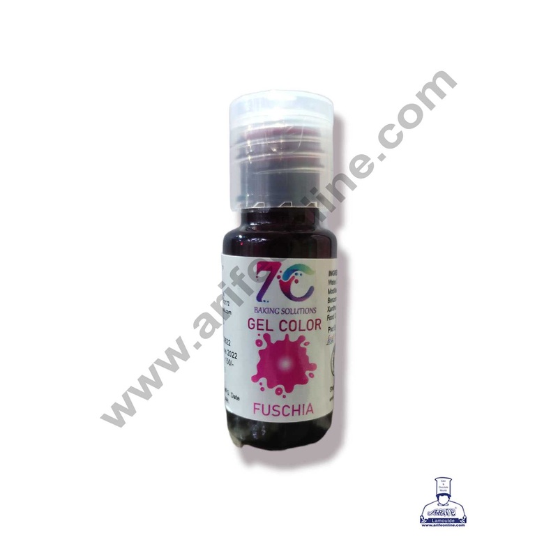 7C Edible Gel Color Food Colouring for Icing, Cakes Decor, Baking, Fondant Colours - Fuschia