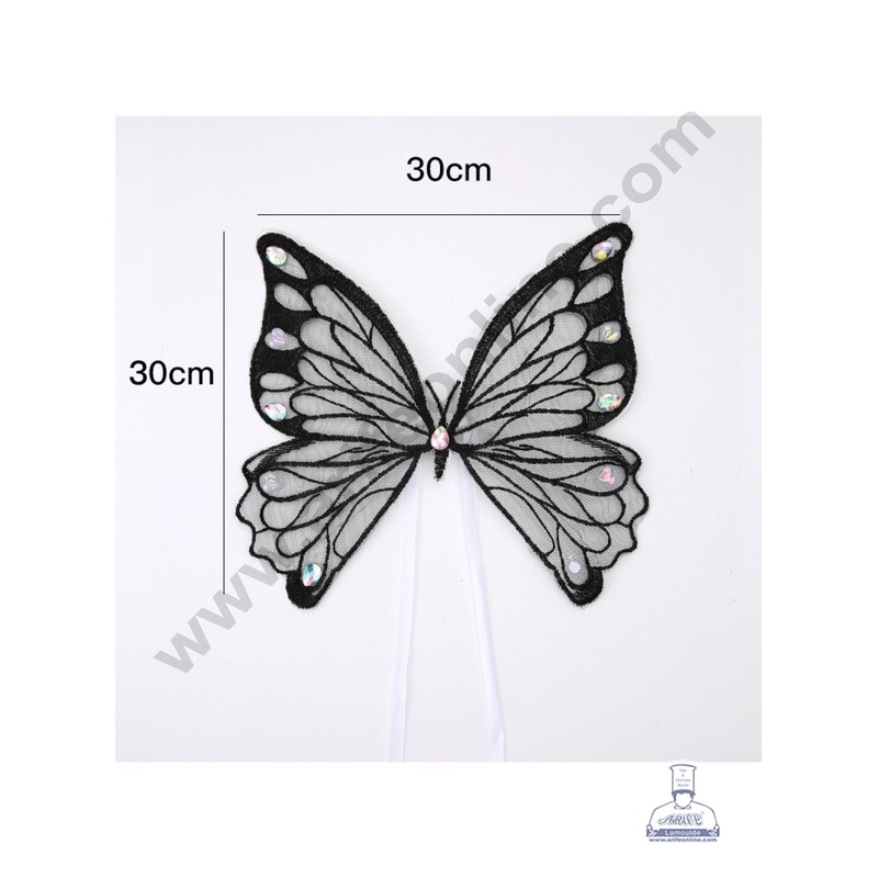 Black Butterfly with Light & PVC | PVC Decorative Wrap for Bouquets & Gift Wrapping