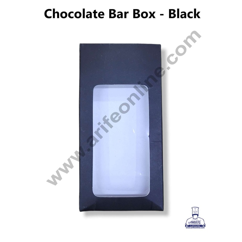 CAKE DECOR Small Chocolate Bar Box - Black ( Pack of 10 Pcs )
