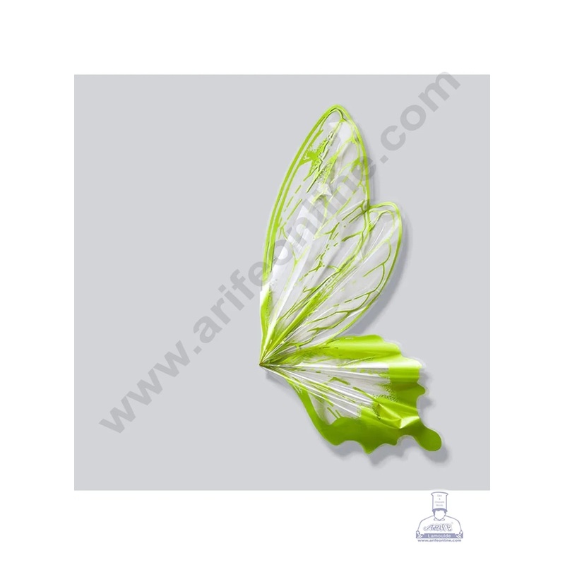 Cellophane Butterfly Wings Plastic for Flower Bouquet | Premium Flower Wrapping Paper Butterfly Design (Green) - CAKE DECOR