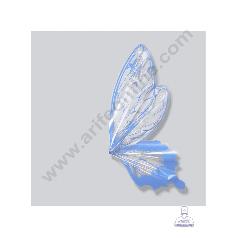 Cellophane Butterfly Wings Plastic for Flower Bouquet | Premium Flower Wrapping Paper Butterfly Design ( Light Blue) - CAKE DECOR