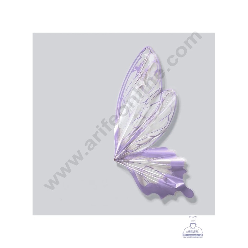 Cellophane Butterfly Wings Plastic for Flower Bouquet | Premium Flower Wrapping Paper Butterfly Design ( Lilac ) - CAKE DECOR