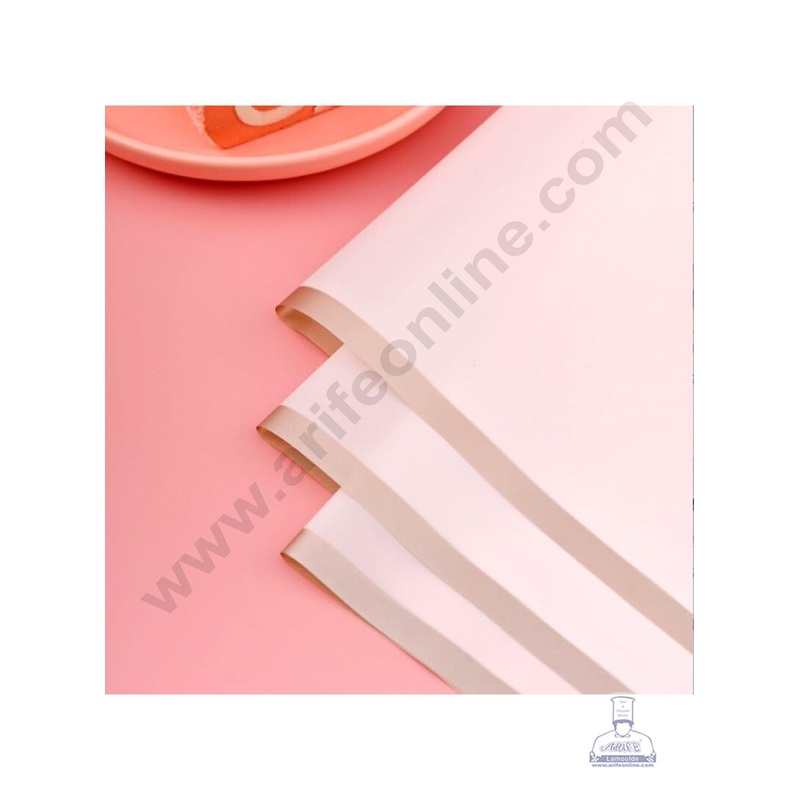 Double Side Gold Edge Korean Wrapping Sheet | Premium Flower Wrapper (Peach)- CAKE DECOR