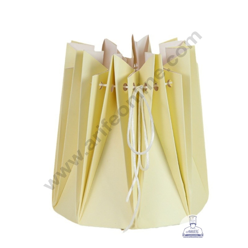 Pastel Yellow Florist Bouquet Carrier | Carry Gift Paper Bag - CAKE DECOR