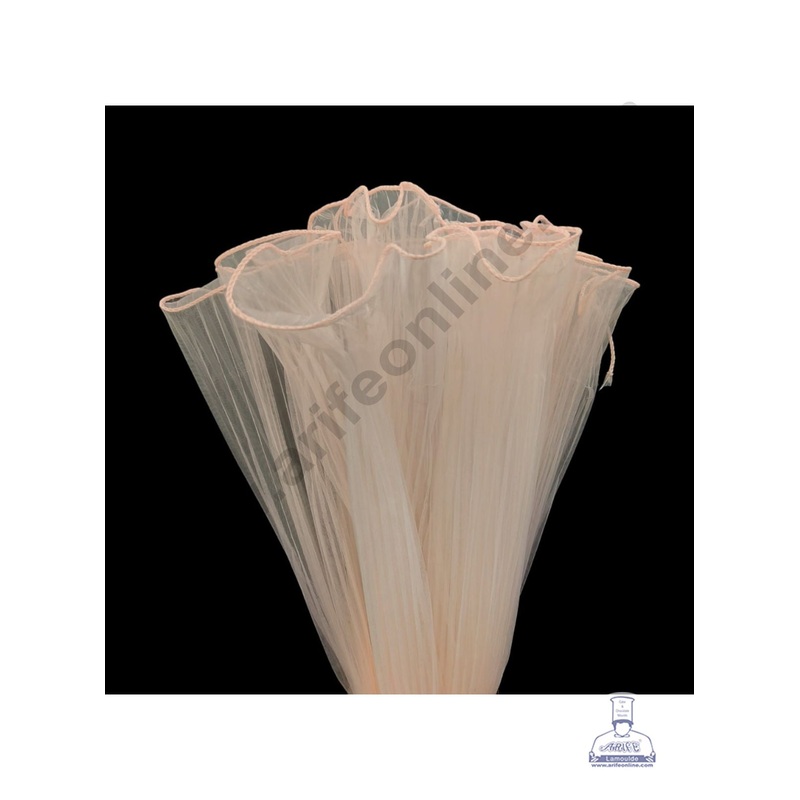 Peach Wrinkled Flower Wave Wrapping Mesh - CAKE DECOR