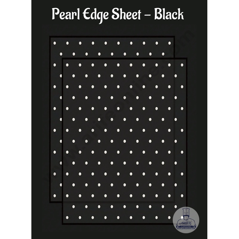 Pearl Edge Design Korean Wrapping Sheet | Premium Flower Wrapper (Black)- CAKE DECOR