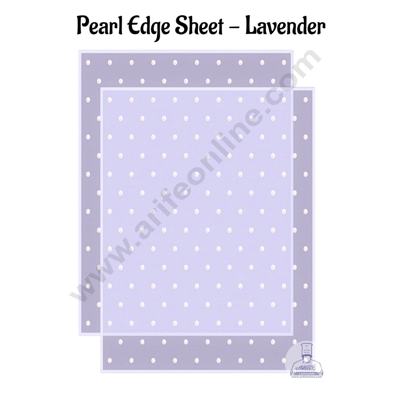 Pearl Edge Design Korean Wrapping Sheet | Premium Flower Wrapper (Lavender)- CAKE DECOR