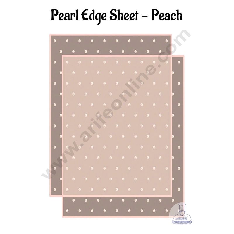 Pearl Edge Design Korean Wrapping Sheet | Premium Flower Wrapper (Peach)- CAKE DECOR
