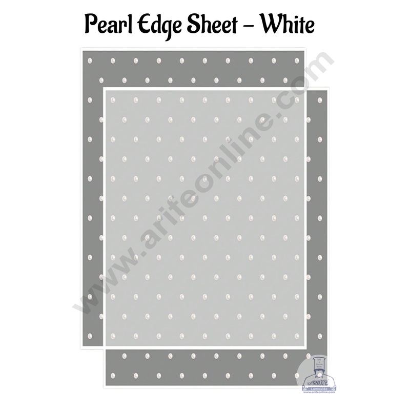 Pearl Edge Design Korean Wrapping Sheet | Premium Flower Wrapper (White)- CAKE DECOR