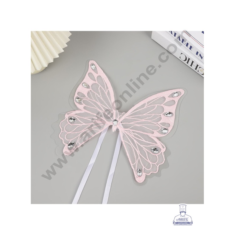 Pink Butterfly with Light & PVC | PVC Decorative Wrap for Bouquets & Gift Wrapping