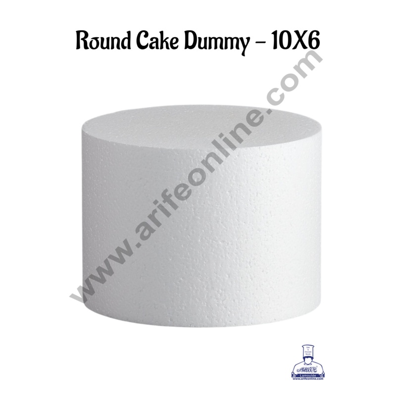 10 Inch Round Cake Dummy - Dia 10" x H 6"(1 pc) - CAKE DECOR