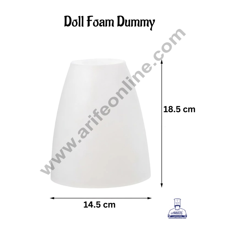 6 Inch Doll Gown Cake Dummy - Dia 6" x H 7"(1 pc)- CAKE DECOR