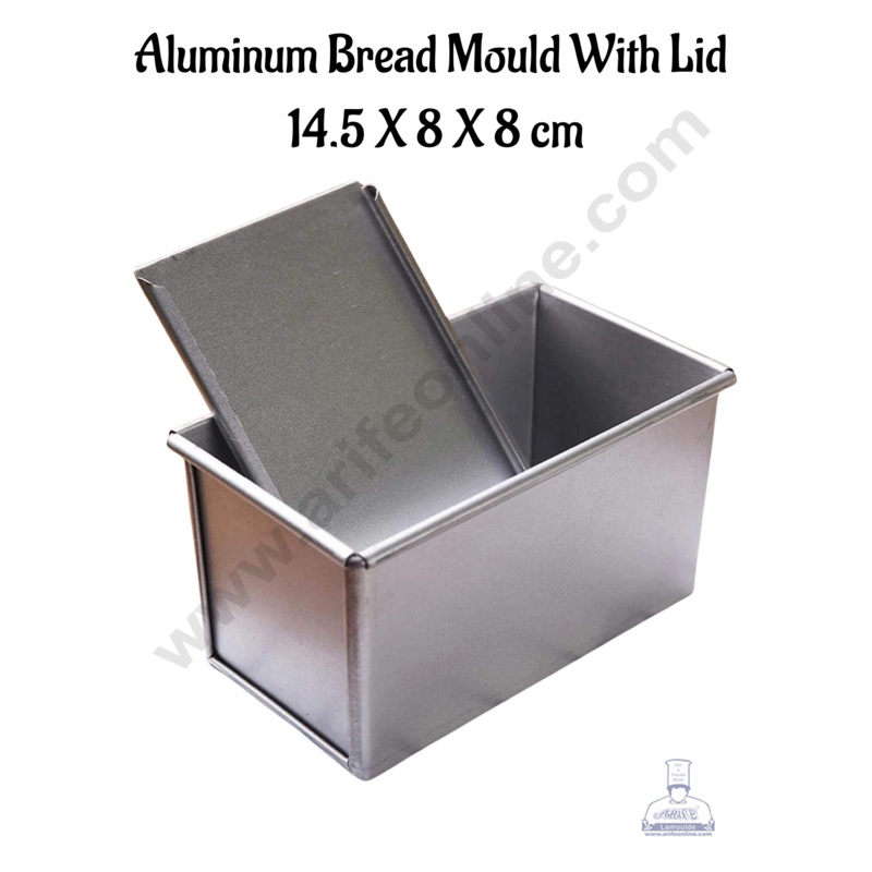 Aluminum Bread Loaf Mould With Lid (14.5 X 8 X 8cm)- CAKE DECOR