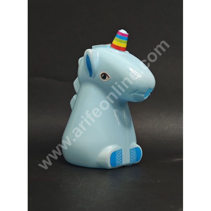 Blue Unicorn Sparking Candle cake Topper - CAKE DECOR