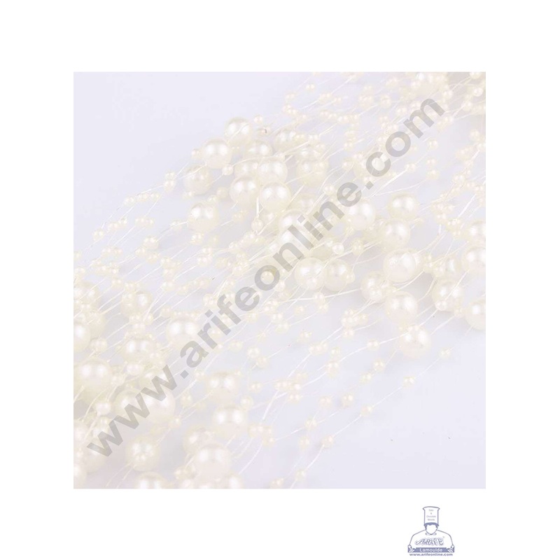 Cake Decor White Artificial Pearls String Beads Chain Garland Flowers Wedding Christmas Party Decoration 3mm 8mm Beads (SBBD-01)