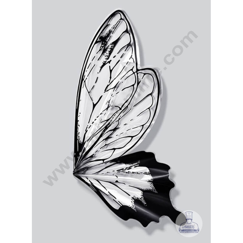 Cellophane Butterfly Wings Plastic for Flower Bouquet | Premium Flower Wrapping Paper Butterfly Design (Black) - CAKE DECOR