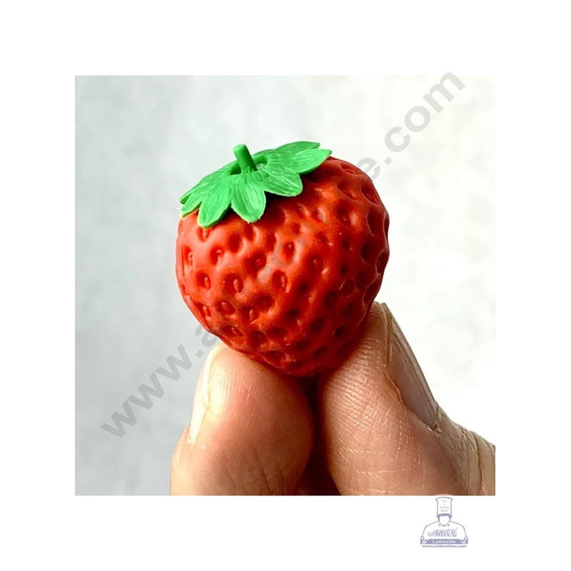 Mini Strawberry Rubber Topper | Fruits Rubber Cake Toppers - (3 pc set ) CAKE DECOR