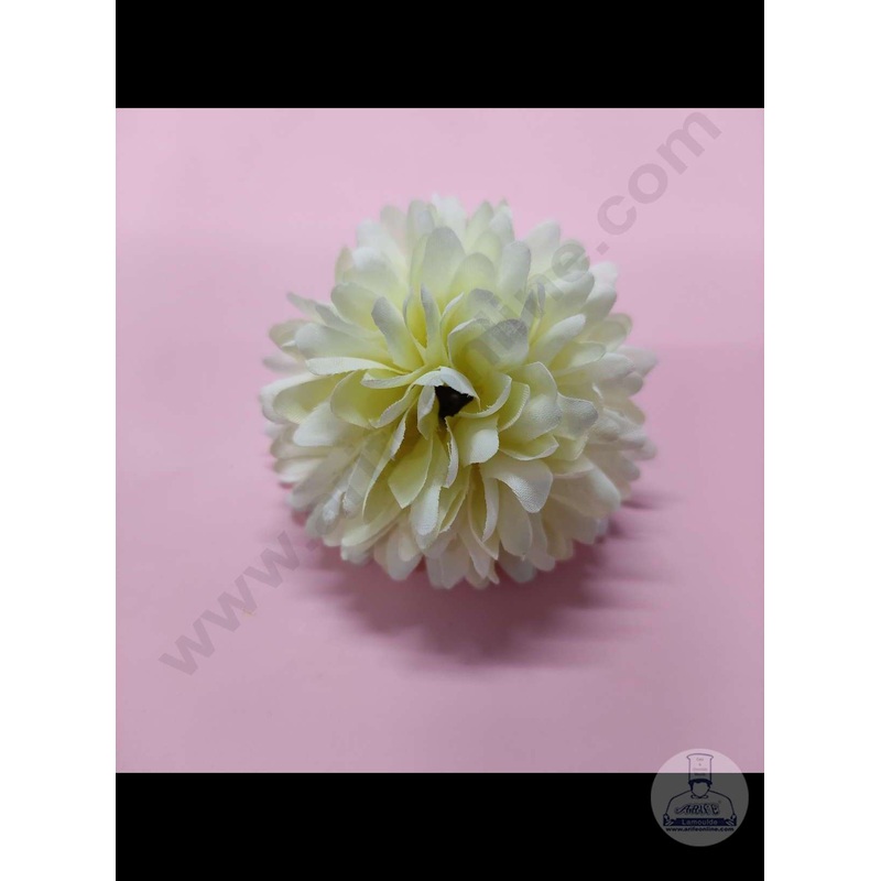 Cake Decor  Big Dahlia Artificial Flower For Cake Decoration  White( 1 pc pack )