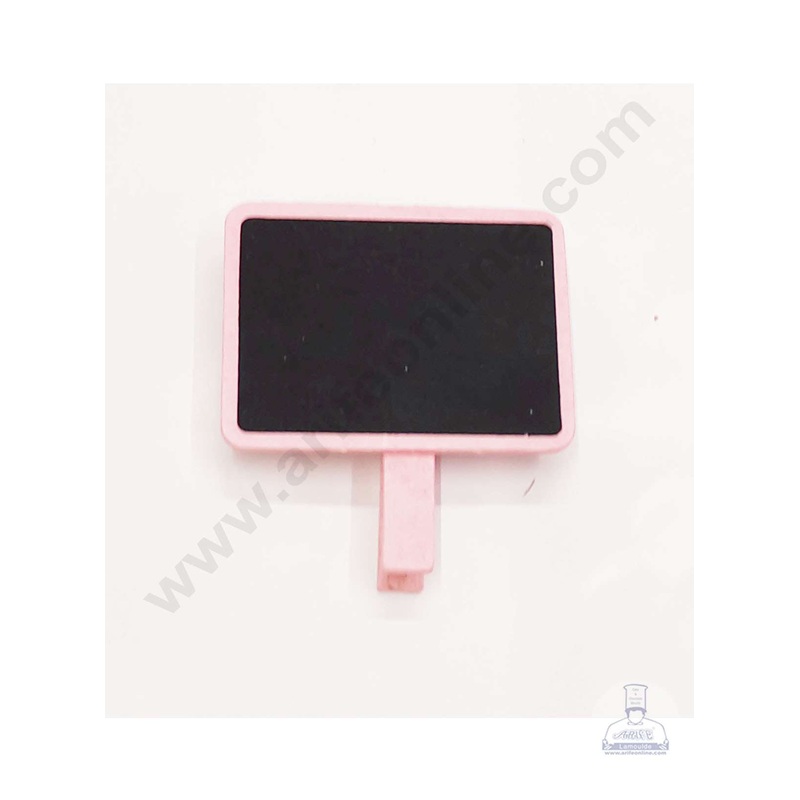 Cake Decor  Mini Black Board With Clip Topper  Pink( 4 pc pack )