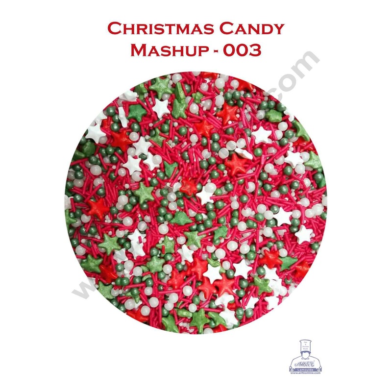 CAKE DECOR Sugar Candy - Christmas Mashup Sprinkles and Candy 003 - 100 gm