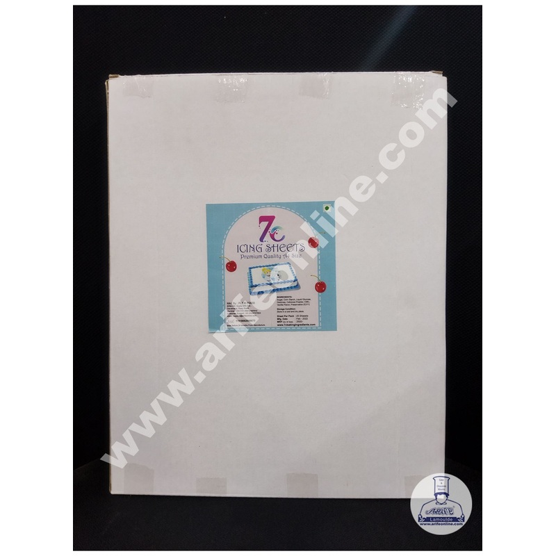 7C Icing Sheets A4 Size Pack Of 25 Pieces