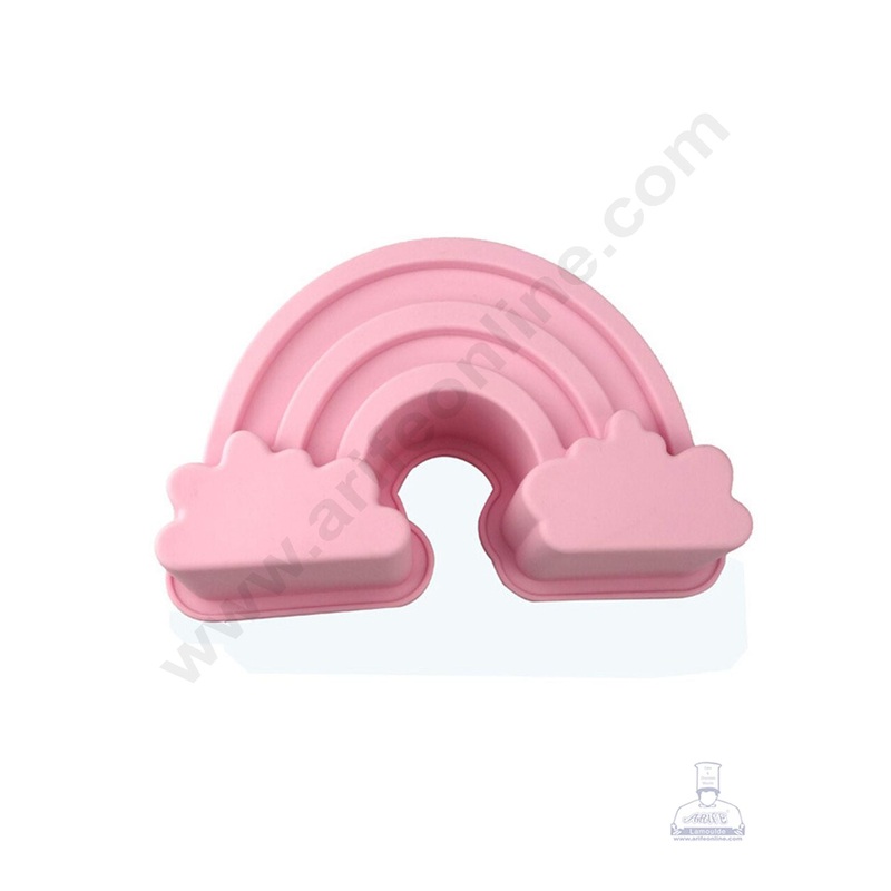 Cake Decor 1 Cavity Cloud Rainbow Shape Silicon Cake Mould SBSM-425