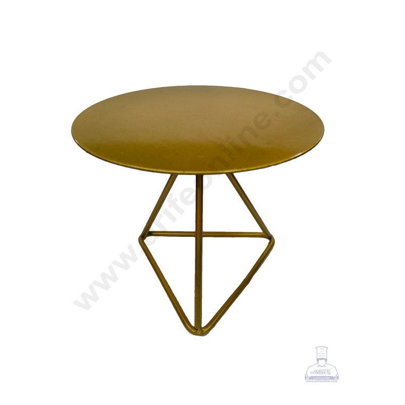 Cake Decor Triangle Cake Stand Foldable  - Gold