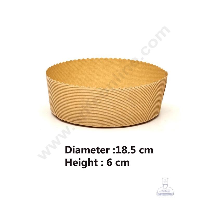 Novacart Bake & Serve Paper Baking Mould By Cake Decor - Round Cake Mould 10 Pcs (SBG9F-16017)