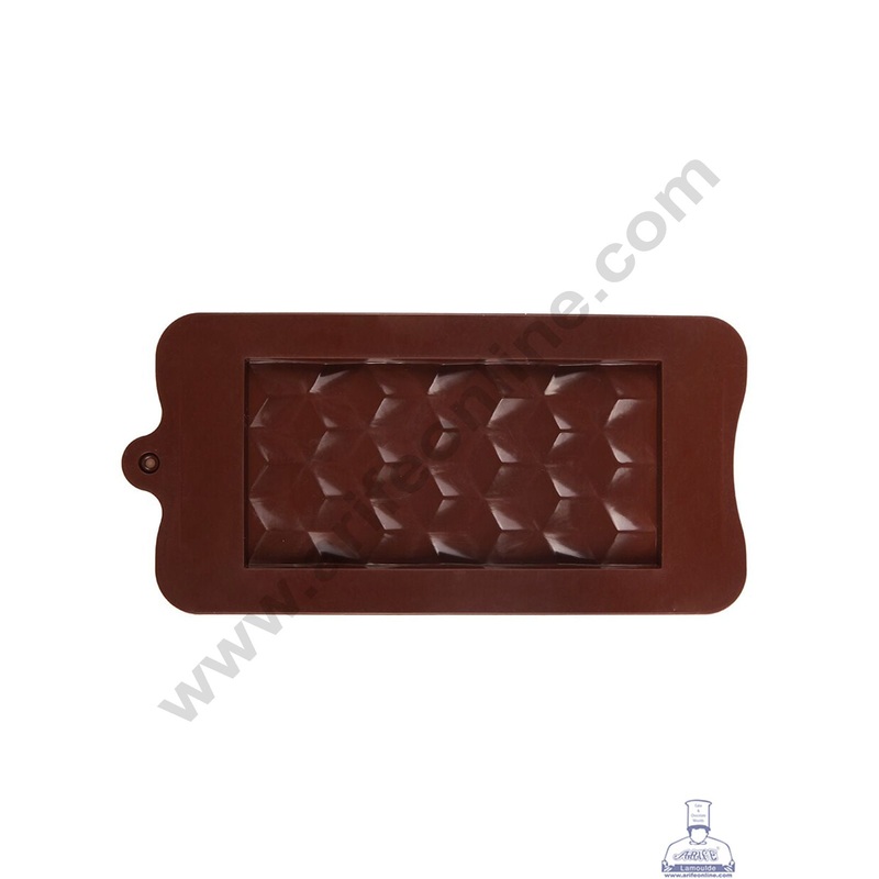 Cake Decor 1 Cavity Cube Diamond Bar Shape Silicone Chocolate Mold ( SBCM-704 )