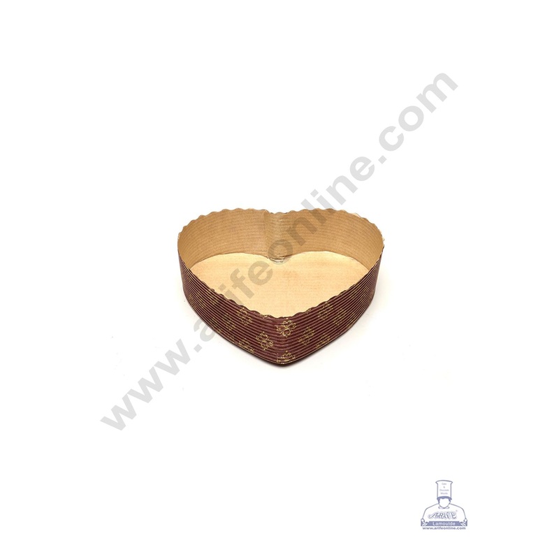 Novacart Bake & Serve Paper Baking Mould By Cake Decor - Heart Shaped Cake Mould 10 Pcs ( SBG9F-09014 )