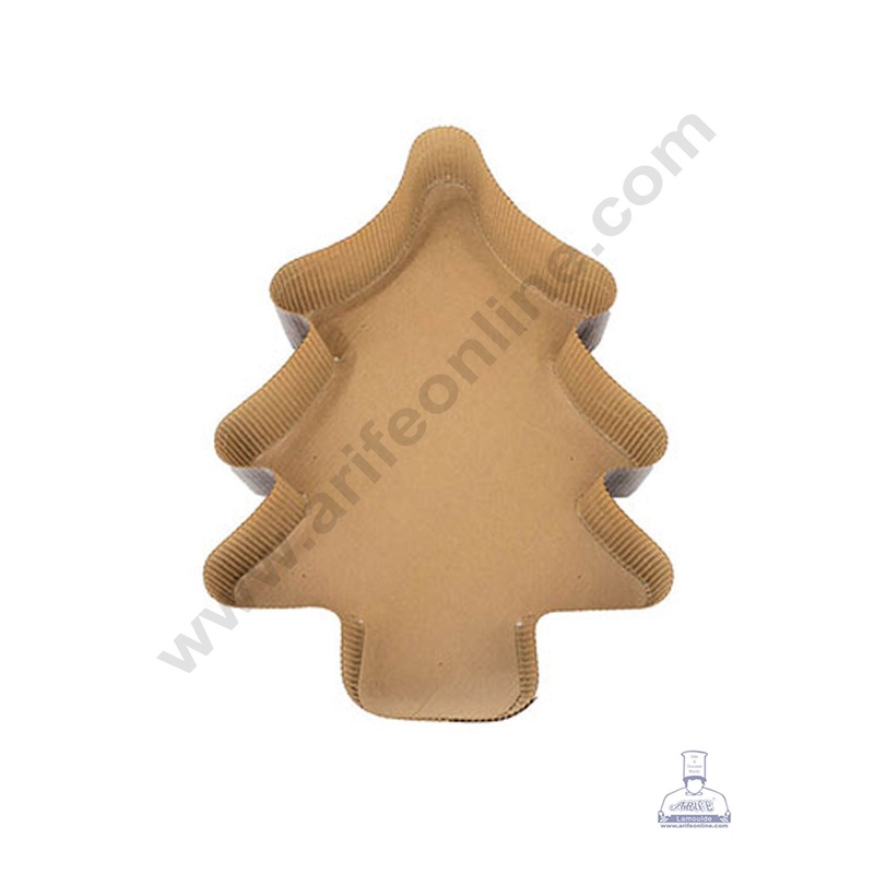Novacart Bake & Serve Paper Baking Mould By Cake Decor - Tree Shaped Cake Mould 10 Pcs ( SB-G9F-14034 )