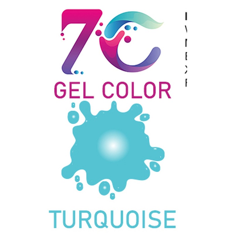 7C Edible Gel Color Food Colouring for Icing, Cakes Decor, Baking, Fondant Colours - Turquoise