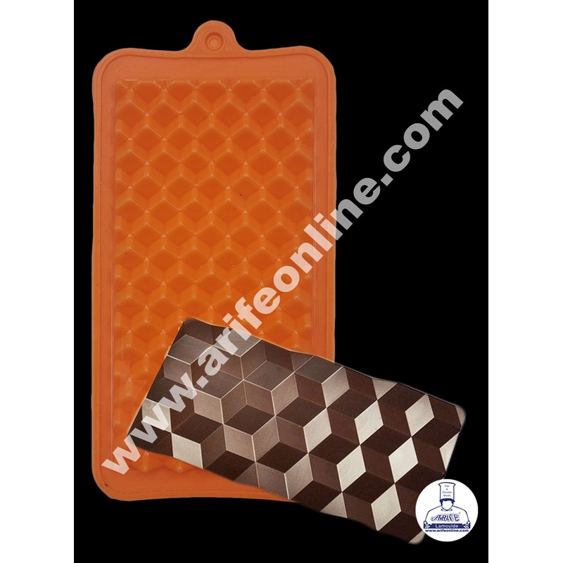 Cake Decor 1 Cavity Cubic Shape Silicone Bar Mold Chocolate Mould ( SBCM-696)