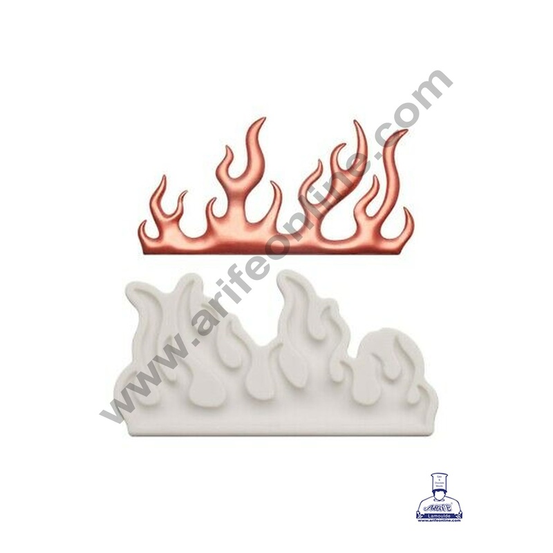 Cake Decor Silicone Fire Border Fondant Marzipan Mould