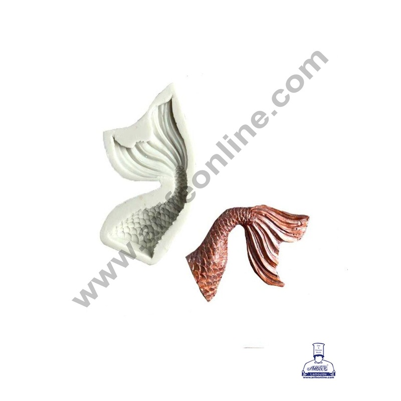 Cake Decor Silicone Mermaid Tail Curved Shape Fondant Marzipan Mould