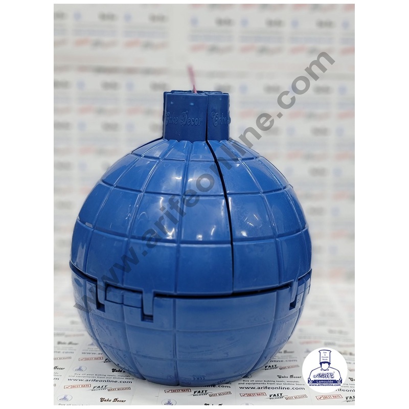 Cake Decor Surprise Plastic Bomb Shaped Cake Gift Box - Blue