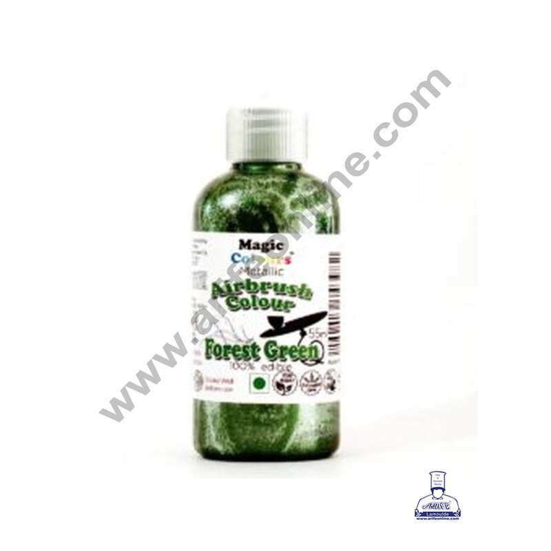 Magic Colours Edible Metallic Airbrush Colour - Forest Green ( 55ml )