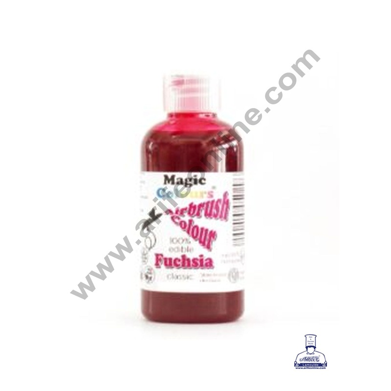 Magic Colours Edible Metallic Airbrush Colour - Fuchsia ( 55ml )